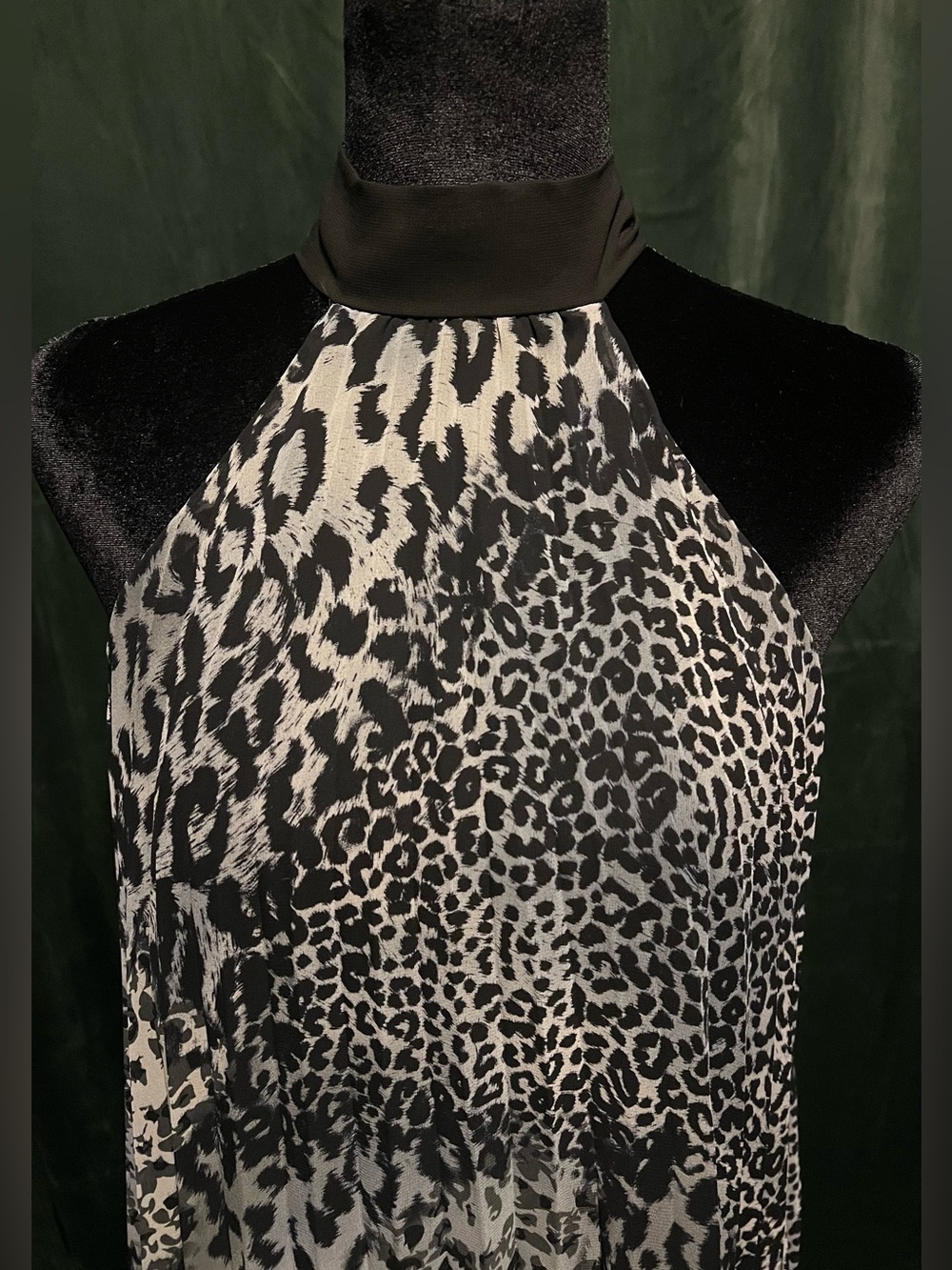 Y2K - NWT - Papaya - Halter Animal Print Women's Dress - Black & White